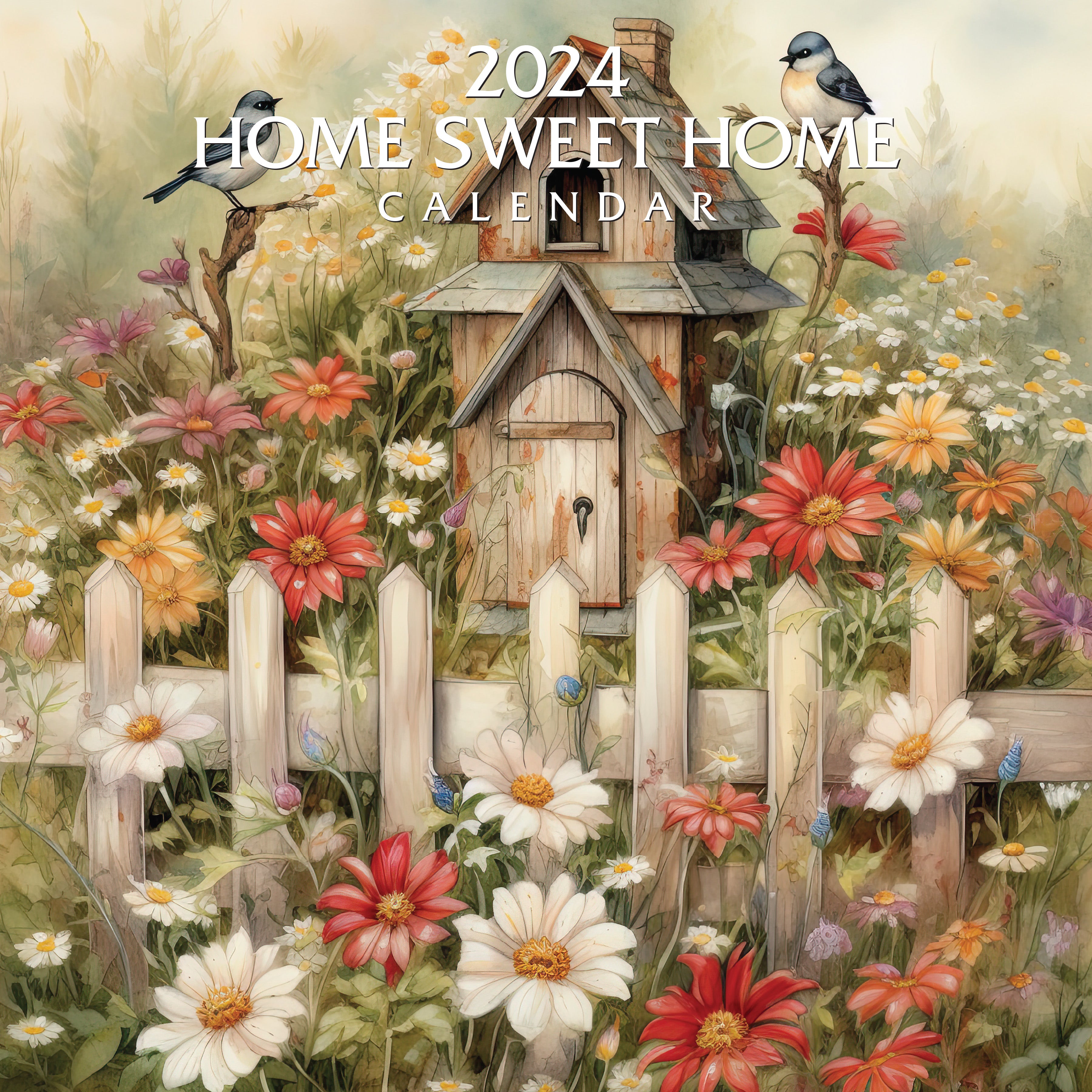 Calendrier Mural 2024 - 30 x 29 cm HOME SWEET HOME