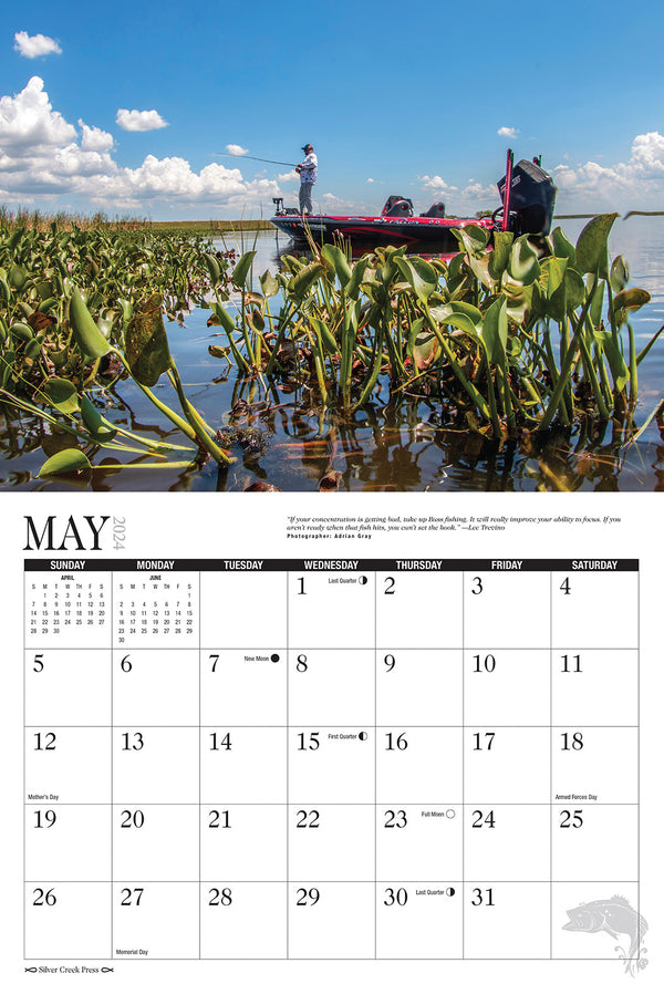 2024 Bass Calendar Silver Creek Press