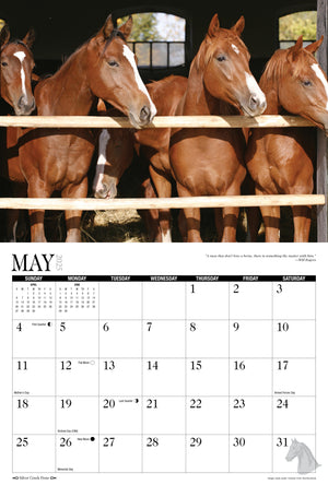 2025 Horses Calendar