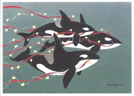 We Three Orcas - Christmas Card