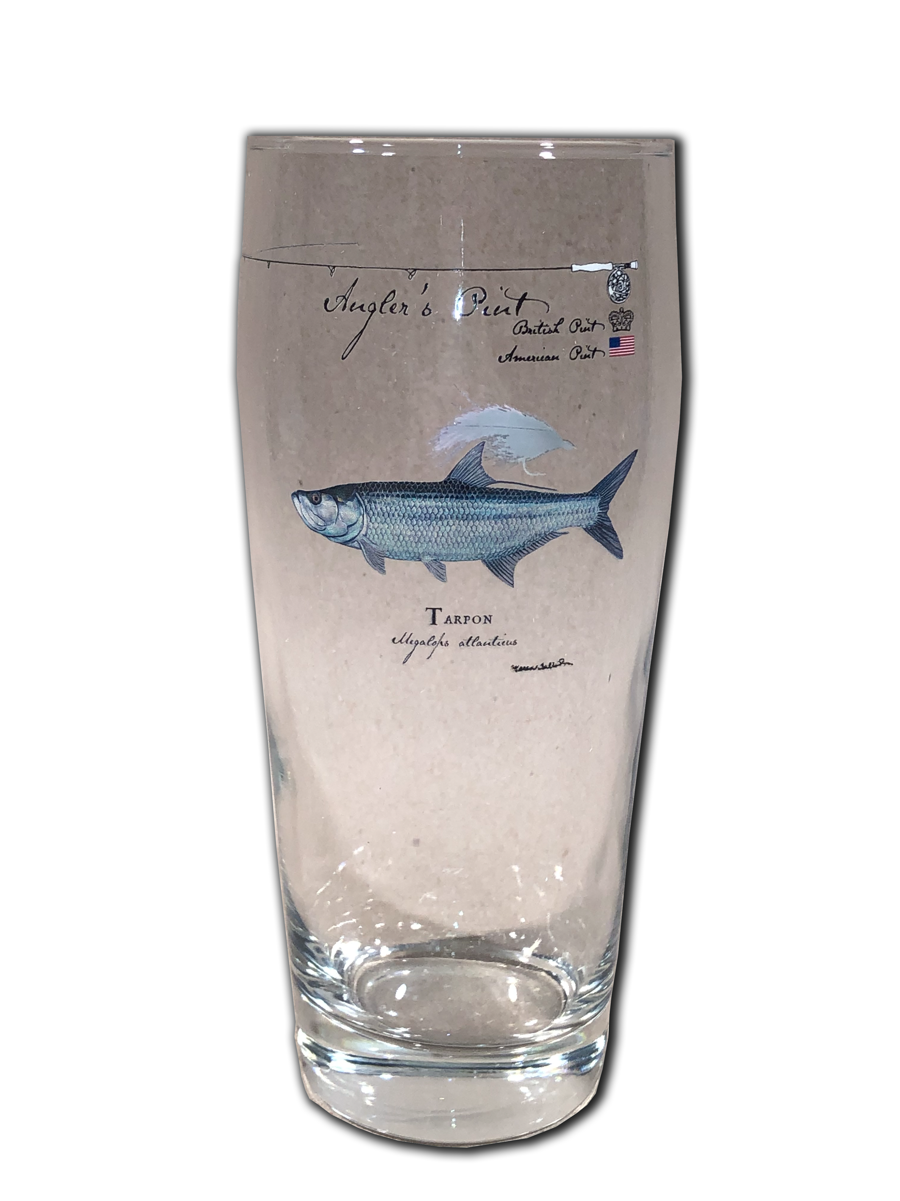 Lake Hopatcong Fishing Club Pint Glass, 16oz